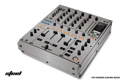 247SKINS Skin Decal Wrap for PIONEER DJM-900 DJ Mixer CD Pro Audio DJM900 Parts - STEEL