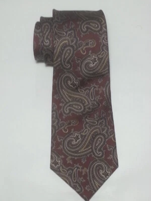 Corbata de vestir Alexander Cross Ltd. para hombre de 3,5" de ancho 59" de largo con estampado de cachemira de seda italiana Foto 1 de 4