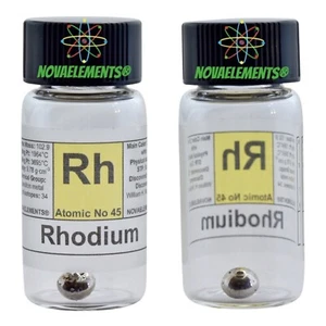 Rhodium Metal, Rhodium Element Sample, Rhodium Pellet 0.5 Grams 99.95% Pure - Picture 1 of 5