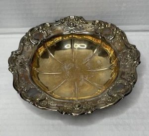TOWLE - 4022 Brilliant Silver EP Electro Plated Rose Pattern Bowl 7.25" Diameter - Picture 1 of 6