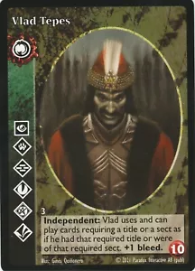 Vlad Tepes x1 Tzimisce Capilla Negra Kickstarter Promo VTES Jyhad - Imagen 1 de 1