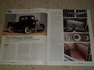 1937 CHEVROLET PICKUP AD / ARTICLE - Picture 1 of 2