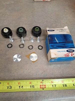 3 Ford  OEM NOS  D1AZ-6523352-C Black Window Crank Knobs - Image 1 of 2
