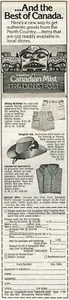 Publicidad impresa vintage 1977 importada Canadian Mist Trading Post y lo mejor de Canadá - Imagen 1 de 2