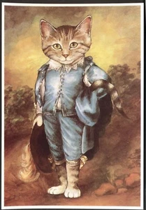 Modern DRESSED CAT ART Postcard by Susan Herbert. Mayfair (ref: SH358). Free p&p - Picture 1 of 1