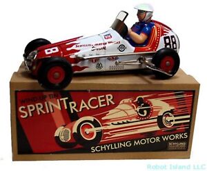 Schylling Sprint Racer Tin Toy Car Windup Yonezawa Style Schylling Edition