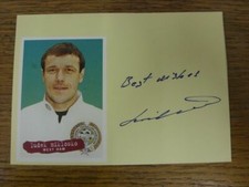 1994/1995 Autographed Yellow Card: West Ham United - Miklosko, Ludek (with stick