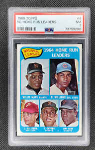 1965 Topps NL Home Run Leaders #4 PSA 7 - Willie Mays, Cepeda, Hart, Callison