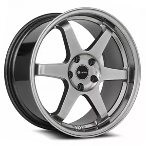 17x8 Vors TR37 5x108 +35 Hyper Black Wheels (Set of 4) - Picture 1 of 3