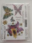 Sparkle N Sprinkle Stamp Set 160 Butterflies 9 pc rubber unmounted crafting