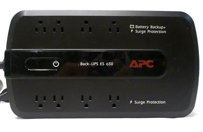 APC Back-UPS ES 650 BE650G 8 Outlets UPS Back UP  with Battery  *WORKING* - Image 1 of 4