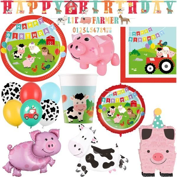 Set Di Decorazioni Per Feste Di Compleanno A Tema Animali Per Bambini - Immagine 1 di 1