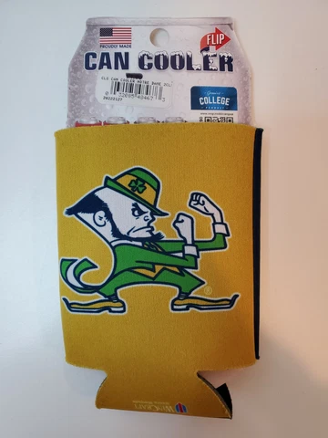 Notre Dame Fighting Irish Slim Can Cooler Collapsible NCAA Koozie Two Sided NEW Cover