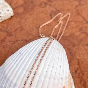 14KT Rose Gold Solid Cable Chain Link Necklace 1.50MM NEW Various Lengths - Picture 1 of 8