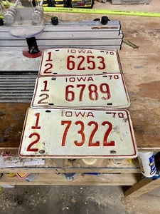1970 Butler County Iowa License Plates - Picture 1 of 2