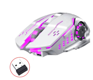 Raton Mouse USB Inalambrico con Retroiluminacion LED 7 colores Juegos PC Laptop