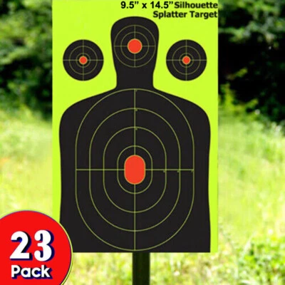 Shooting Targets Reactive Splatter Range Paper Target Gun Shoot Rifle-20+3 Packs