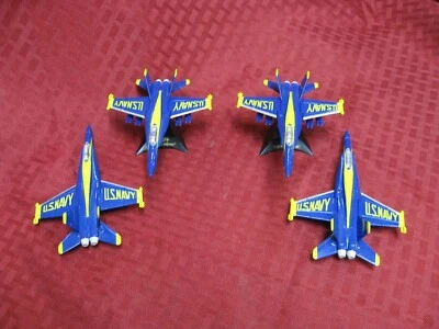 4 Metal U.S. Navy Blue Angels McDonnell Douglas F/A-18c Hornet Maisto + 2 soportes Foto 1 de 4