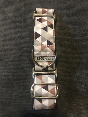 Martingale Dog Collar Geometric Multicoloured Collar 1.5" Wide 40mm Whippet. New - Image 1 of 2