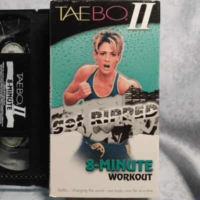 TAE BO II 8-Minute Workout Billy Blanks “Get Ripped” TaeBo 2 fitness VHS - Image 1 of 3
