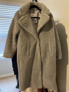 Abercrombie Long Sherpa Coat Medium Petite - Picture 1 of 4