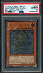 2006 Yu-Gi-Oh EOJ-EN016 1st Edition Ultimate Rare Majestic Mech Goryu PSA 10 GEM - Picture 1 of 2