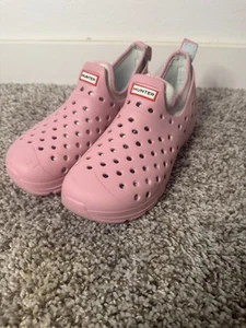 Hunter Kids Water Shoes Pink Slip-On Rubber Shoes Size US 4 / EU 36 - Picture 1 of 7