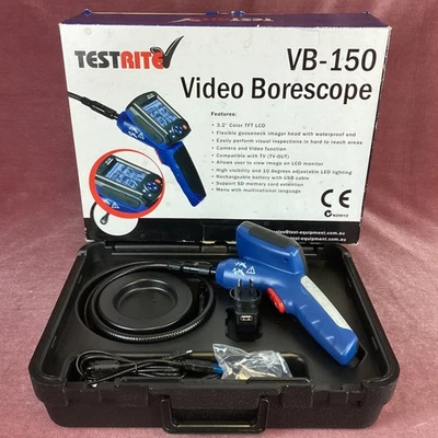 Testrite Video Borescope VB-150 w/Hard Case *TESTED* (1C) MO#8765 - Image 1 of 4