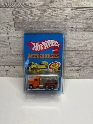 Tanque Peterbilt vintage Hot Wheels Workhouses naranja/plateado 1983 California Con Foto 1 de 4