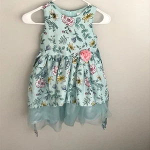 Nanette Lepore Girls Size 5 Fancy Dress, green floral. - Picture 1 of 13