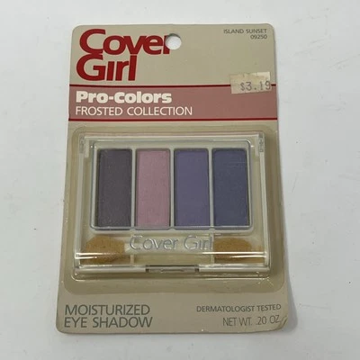 1980s Cover Girl Powder Eye Shadow Frosted Purples ISLAND SUNSET Vintage NEW - Image 1 of 3