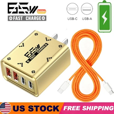 65W Super Fast Charging USB Type C Wall Charger For Samsung iPhone Android Phone - Image 1 of 4