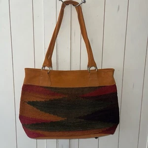 Borsa grande in tessuto MAQUI Ecuador Boho etnica tote bag, sud-ovest - Foto 1 di 15