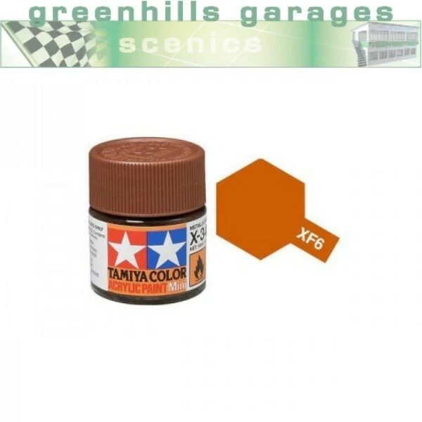 Botella de pintura acrílica Greenhills Tamiya de 10 ml - Cobre XF-6 - C551 Foto 1 de 1