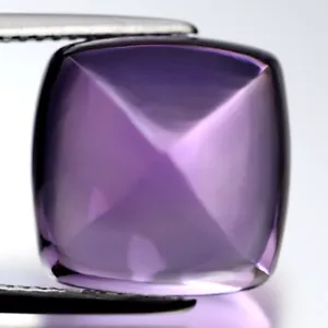 12,98 ct Zuckerhut geschnitten (13x13mm) unbeheizt/unbehandelt lila Amethyst - Bild 1 von 3