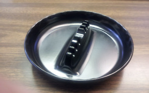 (ONE) TABLECRAFT BLACK ASHTRAY 7" ROUND PLASTIC SAFETY OUTDOOR/BARS/CIGARS