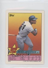 1989 Super Star Sticker Back Cards Rickey Henderson Bruce Sutter Jeff Russell