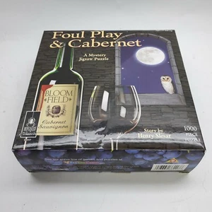 Classic Mystery Puzzle- Foul Play & Cabernet *Read & Assemble Solve Mystery - Picture 1 of 5