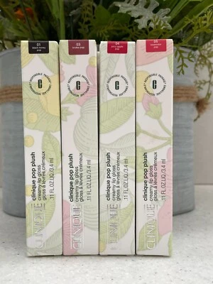 Brillo de labios cremoso Clinique Pop Plush (tú eliges) nuevo en caja 0,11 oz/3,4 ml Foto 1 de 3