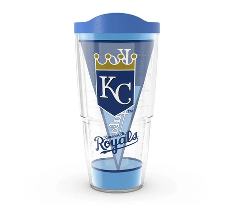 KANSAS CITY ROYALS, 24oz DOUBLE WALL, TUMBLER FROM TERVIS WITH LID INCLUDED Cover