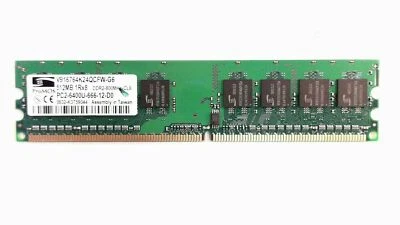 ProMOS 512MB Memory DDR2 SDRAM DIMM PC2-6400U 240-Pin V91676K24QCFWG6 - Image 1 of 2