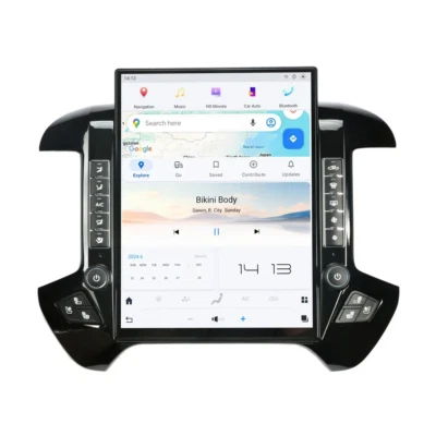 15.6" Tesla Style Android Car Radio Stereo For Chevrolet Silverado GMC Sierra Foto 1 de 4