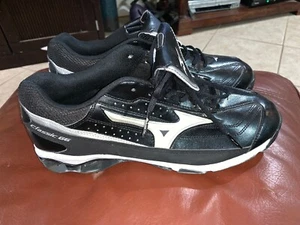 New Men’s Mizuno 9 Spike Classic G6 Low Metal Baseball Cleat White/Black Size 13 - Picture 1 of 7