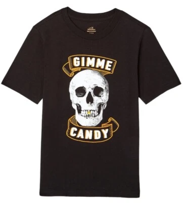 New Boys Girls Gimme Candy Halloween Shirt Black Short Sleeve Medium 8 - Image 1 of 4