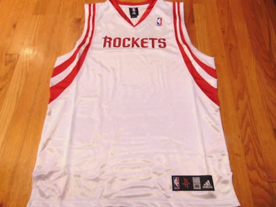 ADIDAS NBA HOUSTON ROCKETS WHITE AUTHENTIC BLANK JERSEY SIZE 48 - Image 1 of 4