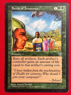 MTG 1X  Seeds of Innocence X1 Mirage Magic - MP - Image 1 of 2