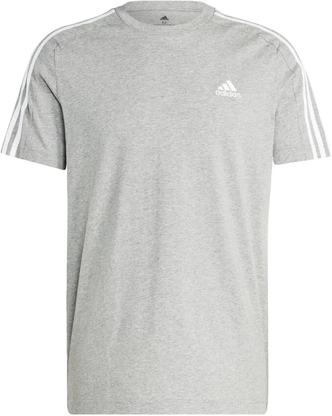 adidas men Essentials Single Jersey 3-Stripes Tee - IC9337 - Large