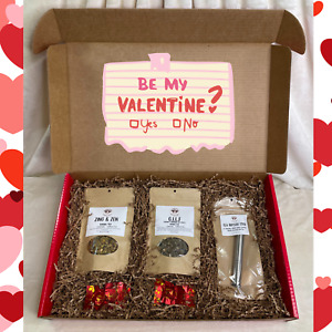 Valentine's Day Gift Box set Loose Leaf Teas, Tool and Blooming Flower Tea Balls