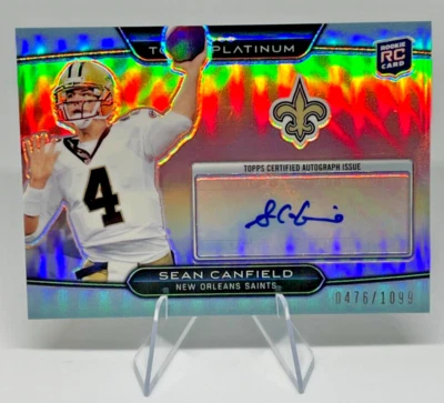 2010 Topps Platinum Rookie Autographs #21 Sean Canfield 476/1099 N.O. Saints - Image 1 of 4