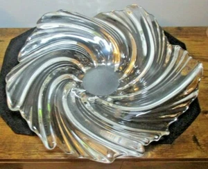Large MIKASA "BELLE EPOQUE" Art Glass "Swirled" LOW CENTERPIECE BOWL~ 15" - Picture 1 of 4